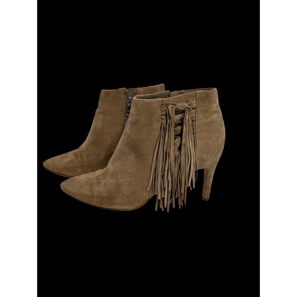 Marc Fisher suede Fringe Ankle Boots - Tune taupe 8M